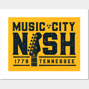 Nashville Music City Posters and Art